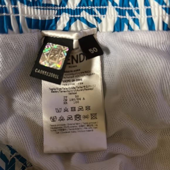 Fendi swim trunks men’s size 50 fits like a medium - Picture 2 of 5